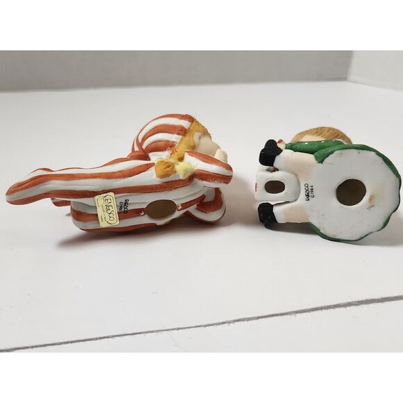 Enesco Country Cousins Christmas Figurines – Set of 2 | 1980s Vintage Decor - Picture 9 of 14